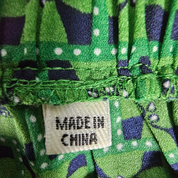 Max Studio Womens Green and Blue Elastic Waist Palazzo Pants Size Large - Picture 10 of 16